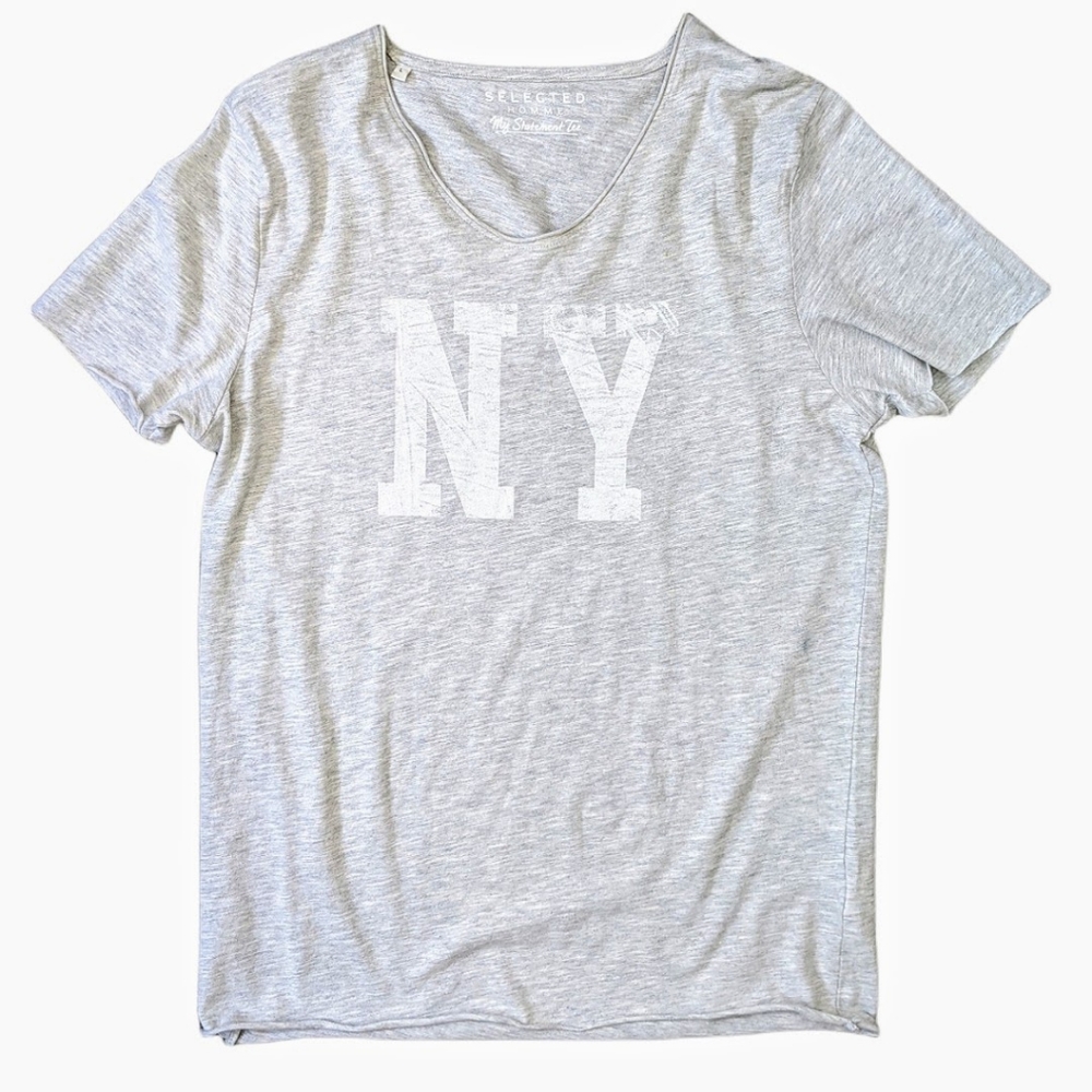 Selected Homme NY Scoop Neck T-Shirt